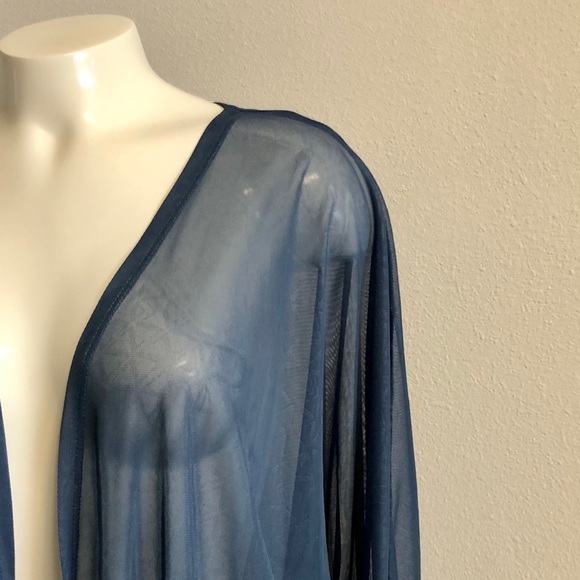 LULAROE Navy Sheer Solid Lindsay Kimono Cardigan - Picture 4 of 12